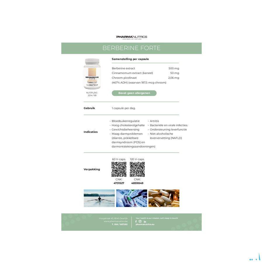 Berberine Forte V-Caps 60 Pharmanutrics