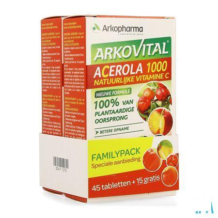 Arkovital Acerola 1000 Familypack Comprimes A Macher 60  -  Arkopharma