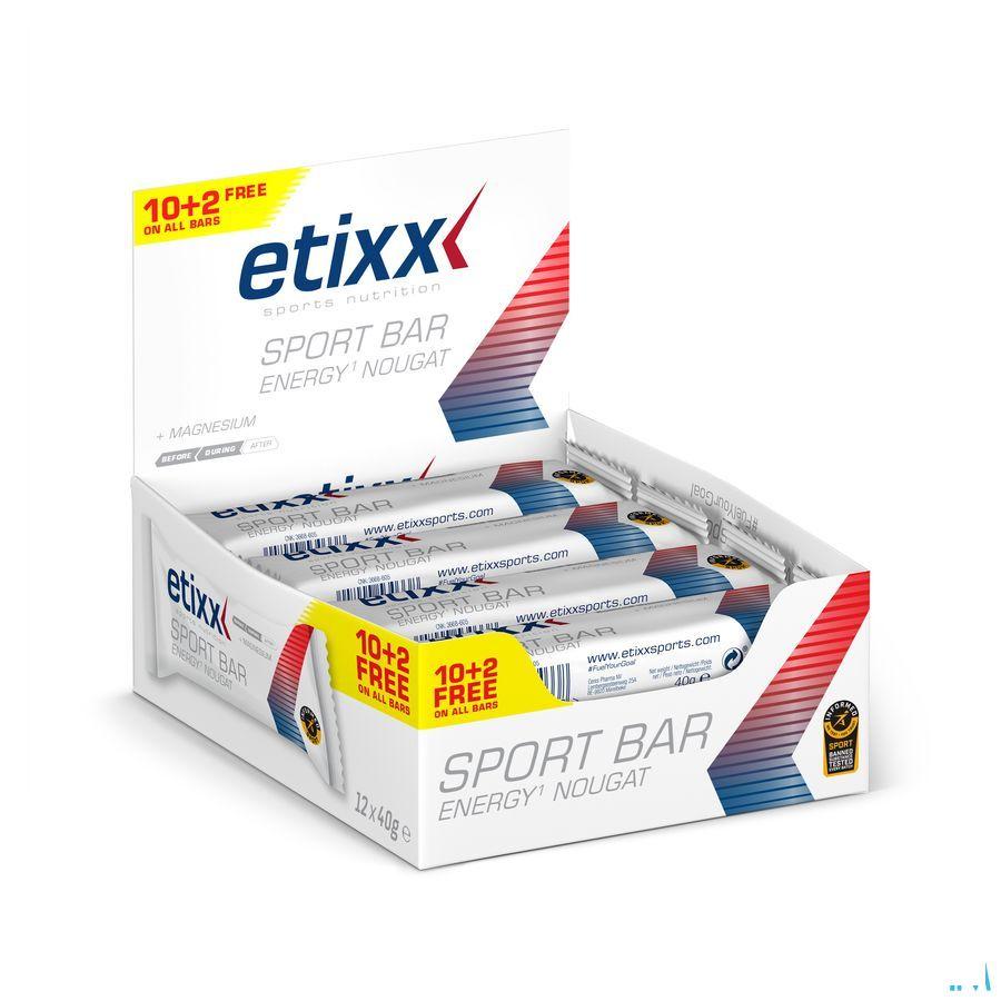 Etixx Energy Sport Bar Nougat 12x40 gr 