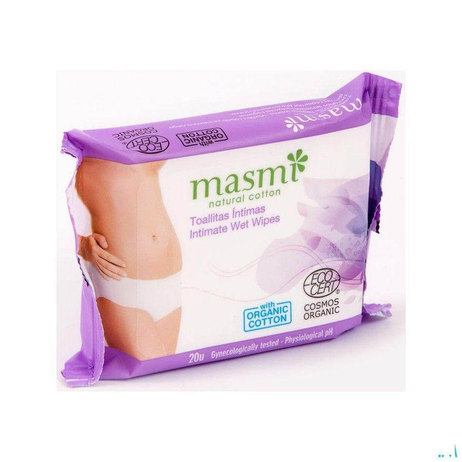Masmi Lingettes Hygiene Intime Coton Bio 20  -  Natur'Inov