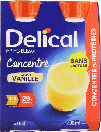 Delical Geconcentr. Vanille 4x200 ml  -  Bs Nutrition