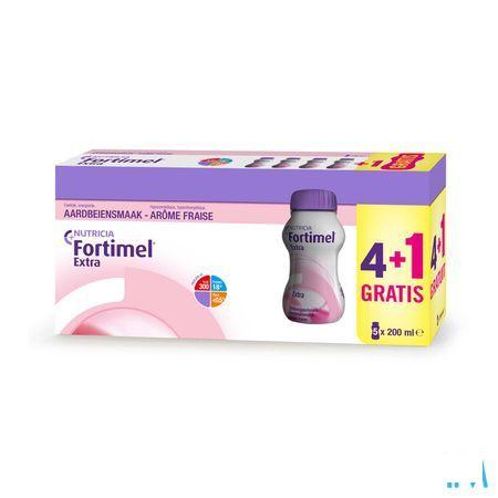 Fortimel Extra Aardbei Limited Edition 5x200 ml  -  Nutricia