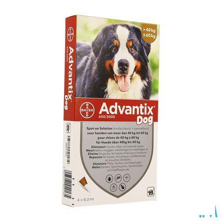 Advantix Dog Spot-on Solution Chien 40-60kg et 4x6 ml
