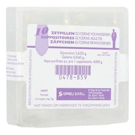 Glycerine Sopreli 10 stuks Volwassen  -  Infinity Pharma