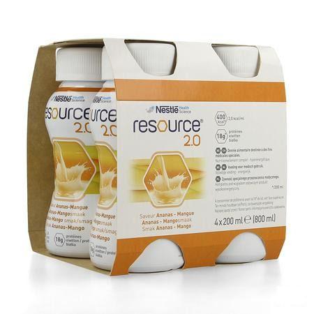 Resource 2.0 Ananas-mango 4x200 ml 12314415  -  Nestle