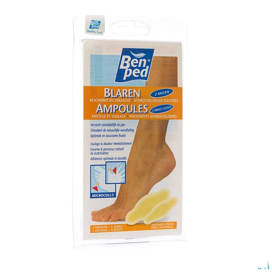 Benped Pleister Blaren Teen-vinger 3xmed. + 3xsmall