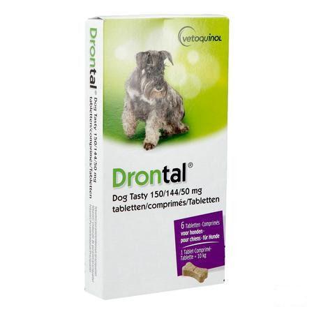 Drontal Tasty Bone 150/144/5 mg 10kg Dog Tabletten 6