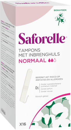 Saforelle Tampons Inbrenghuls Normaal 16