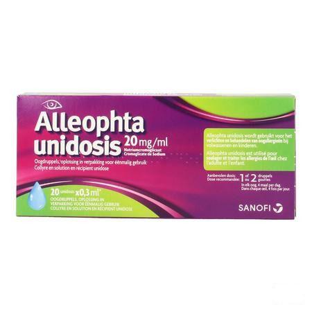 Alleophta 20 mg/ml Oogdruppels Unidosis 20x0,3 ml