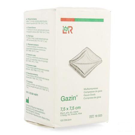 Gazin Kompres Niet steriel 8p 7,5x 7,5cm 100 18503  -  Lohmann & Rauscher