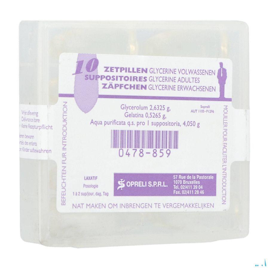 Glycerine Sopreli 10 stuks Volwassen  -  Infinity Pharma