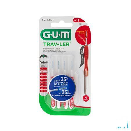 Gum Trav-ler Interdent.borsteltje 0,8mm 4 1314m4