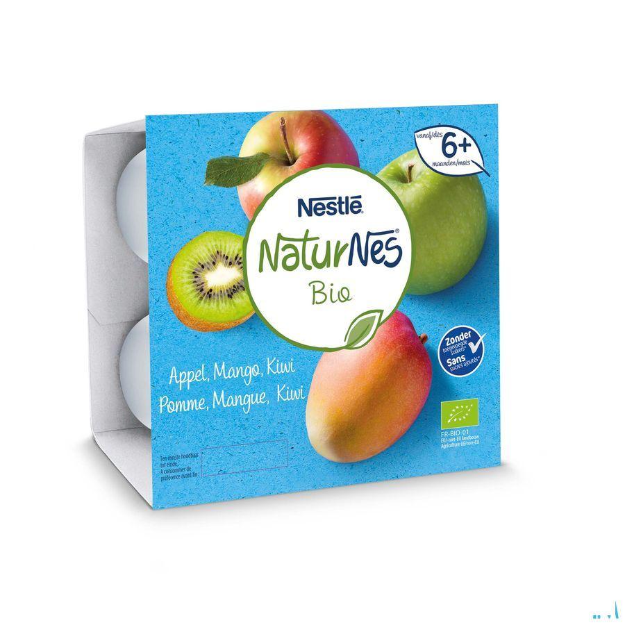 Naturnes Appel Mango Kiwi Pot 4x90 gr  -  Nestle