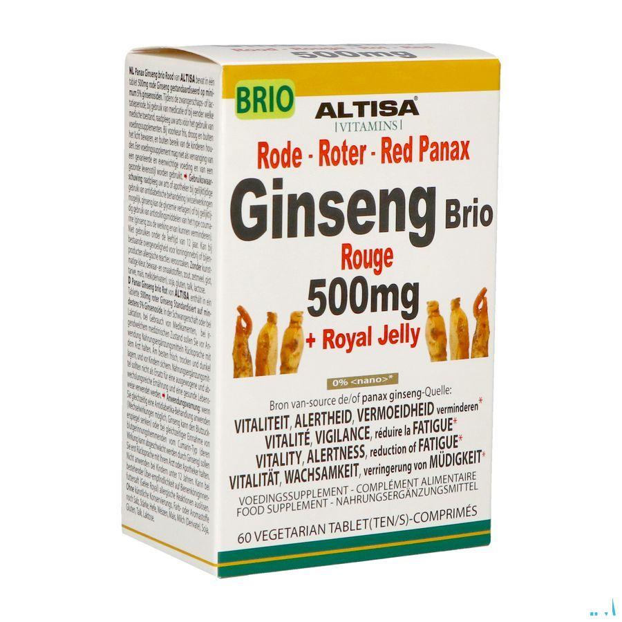 Altisa Ginseng Rood Brio 500Mg Comp 60