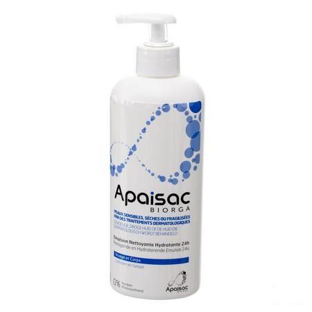 Apaisac Biorga Emuls Nettoyant Hydra. 24h Flacon 400 ml