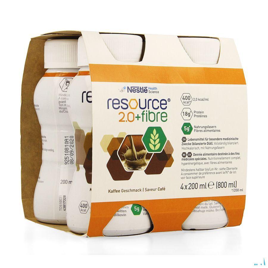 Resource 2.0 Fibre Koffie 4x200 ml 12100790  -  Nestle