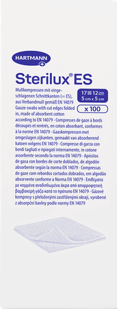 Sterilux Es 5x5cm 12pl.nst. 100 P/s  -  Hartmann