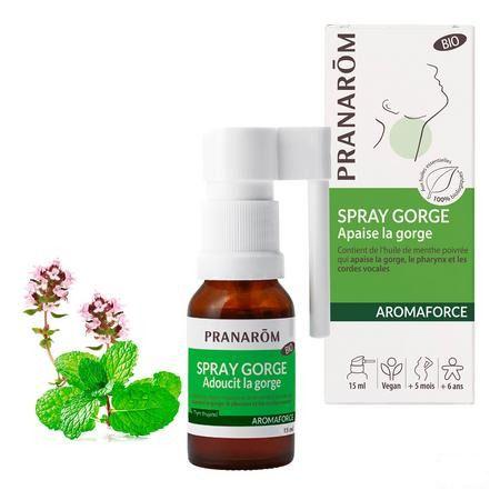 Aromaforce Bio Spray Gorge Apaisant 15 ml  -  Pranarom