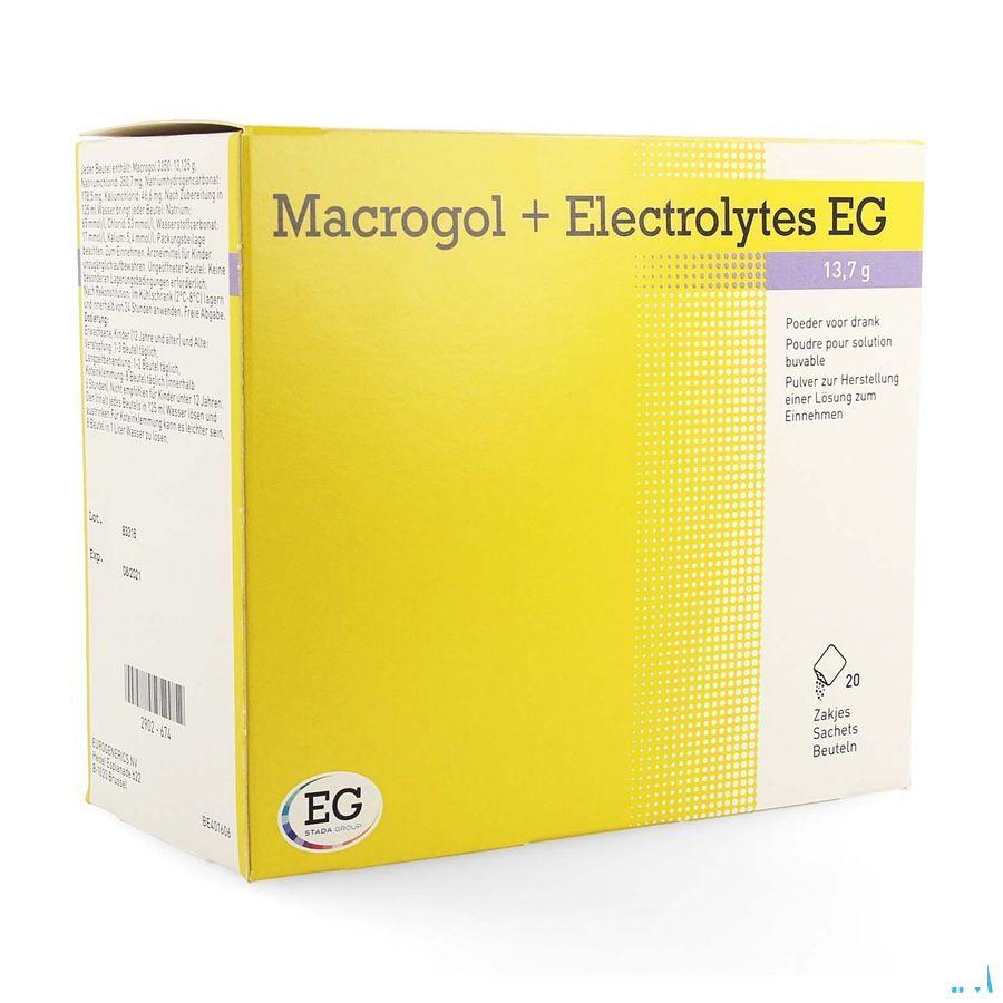 Macrogol + electrolytes EG 13,7g Poudre Sachets 20  -  EG