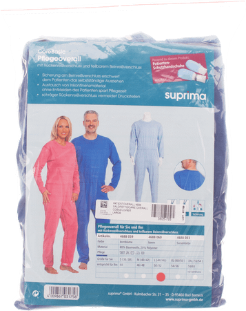Suprima 4688 Patientoverall Rits Blauw L  -  Bota