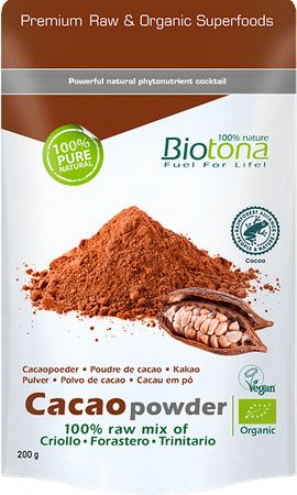 Biotona Cacao Raw Powder 200 gr  -  Keypharm
