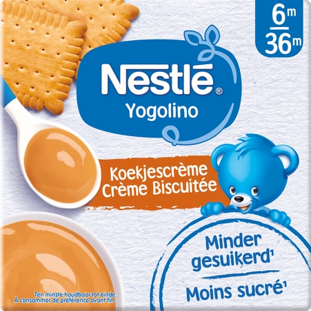 Nestle Yogolino Dessert Koekjescreme Pot 4x100 gr  -  Nestle