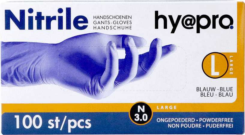 Pharmex Gants Nitril Bleu S/Poudre L 100