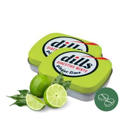 Dills Ginger & Lime Mints zonder suiker 15 gr