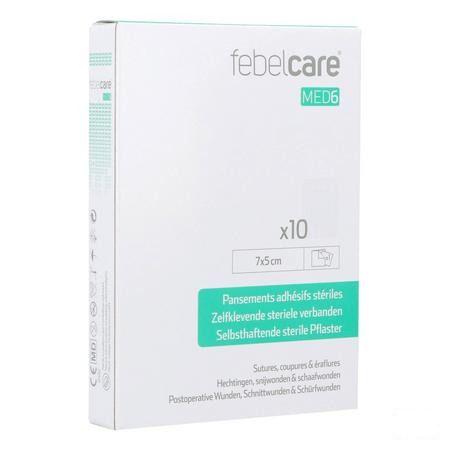 Febelcare Med6 Pansem. Adhesifs Steril. 7x5cm 10pc