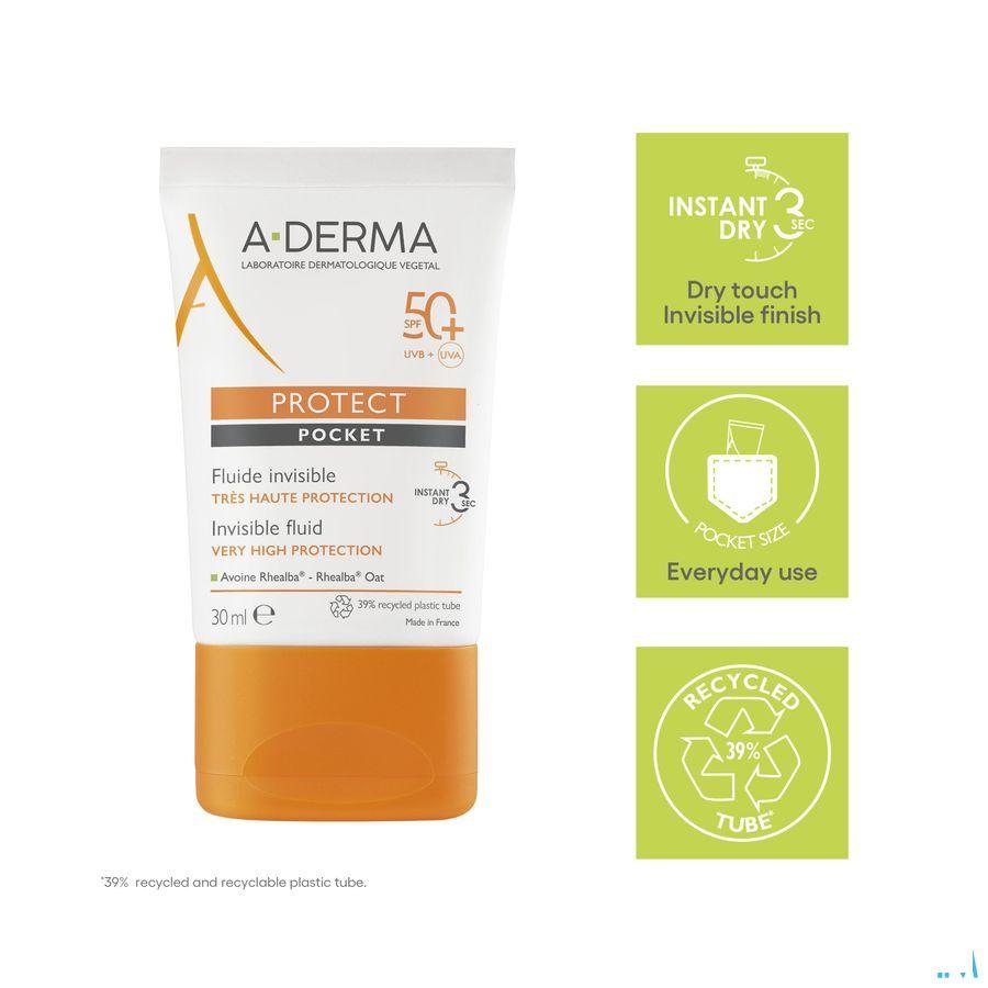Aderma Protect Pocket Fluide Onzichtbare Ip50 + 30 ml  -  Aderma