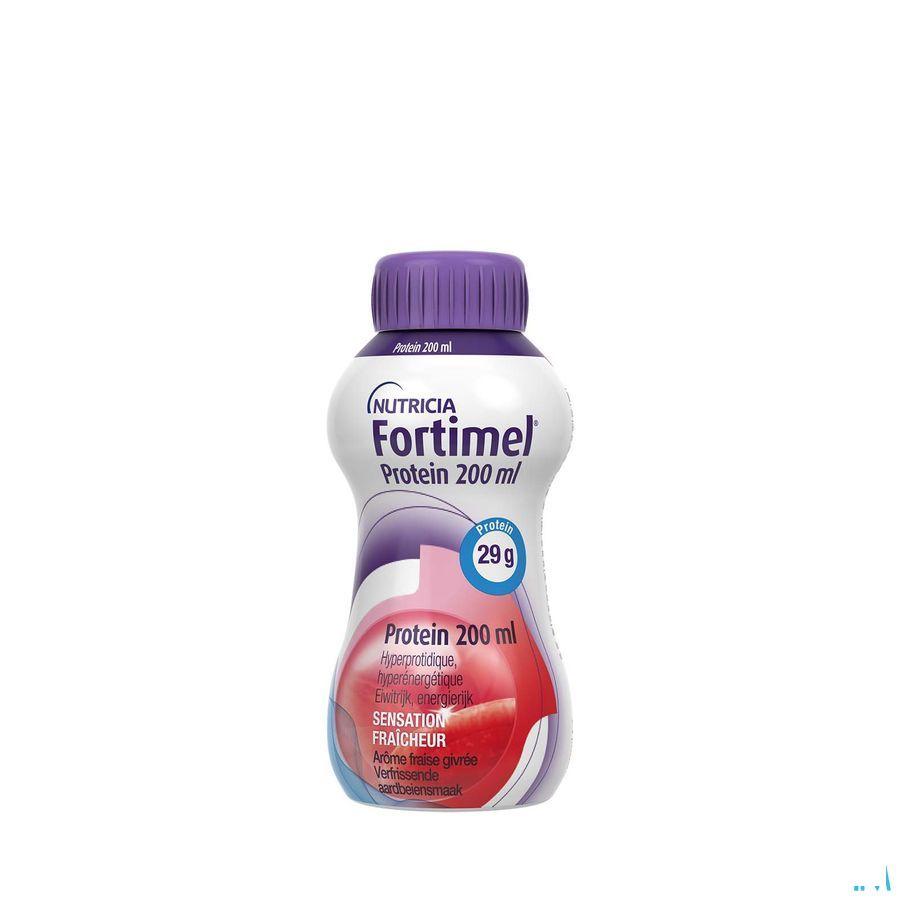 Fortimel Protein 200 ml Aardbei Verfrissend 4X200 ml  -  Nutricia