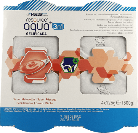 Resource Aqua + 3in1 Perzik 4x125 gr 12324289  -  Nestle