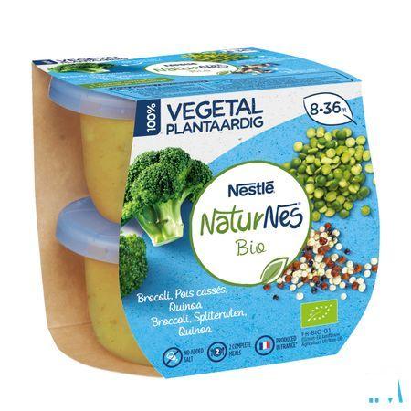 Naturnes Plantaardig Broc. Spliterwt.Quinoa 2X190G  -  Nestle
