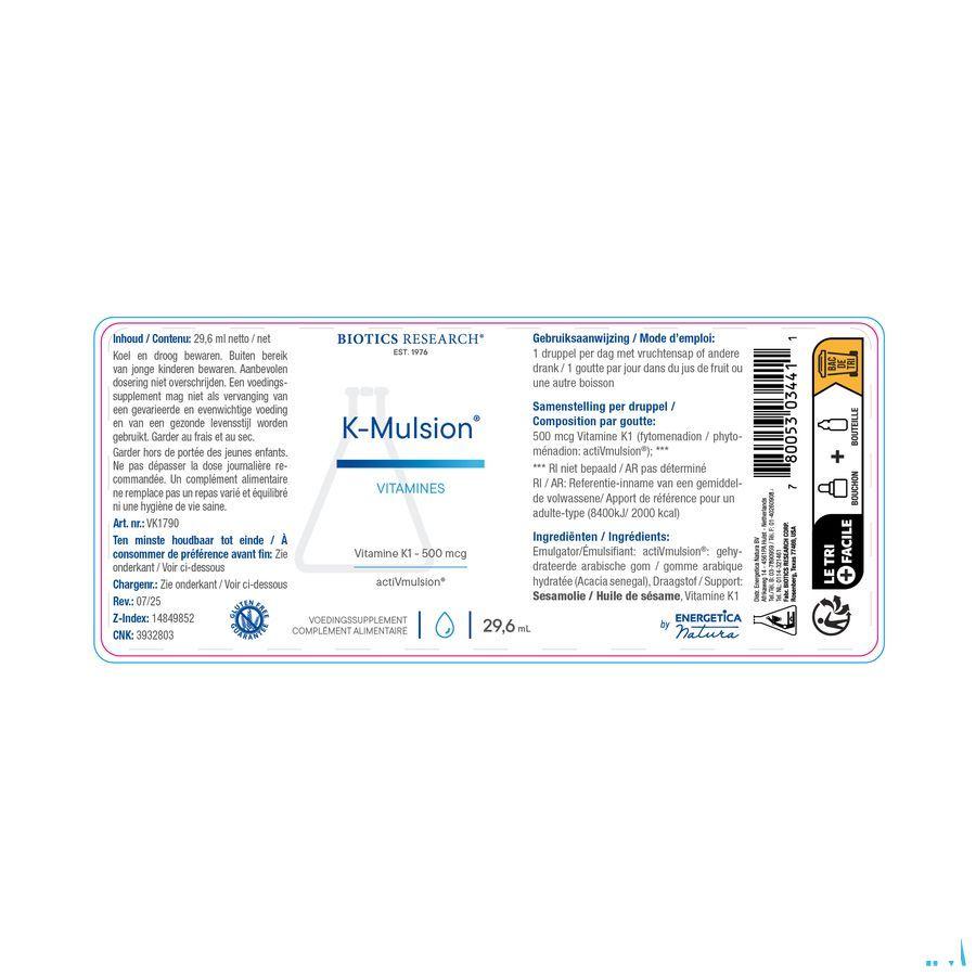 Biotics K-Mulsion 29.6 ml  -  Energetica Natura
