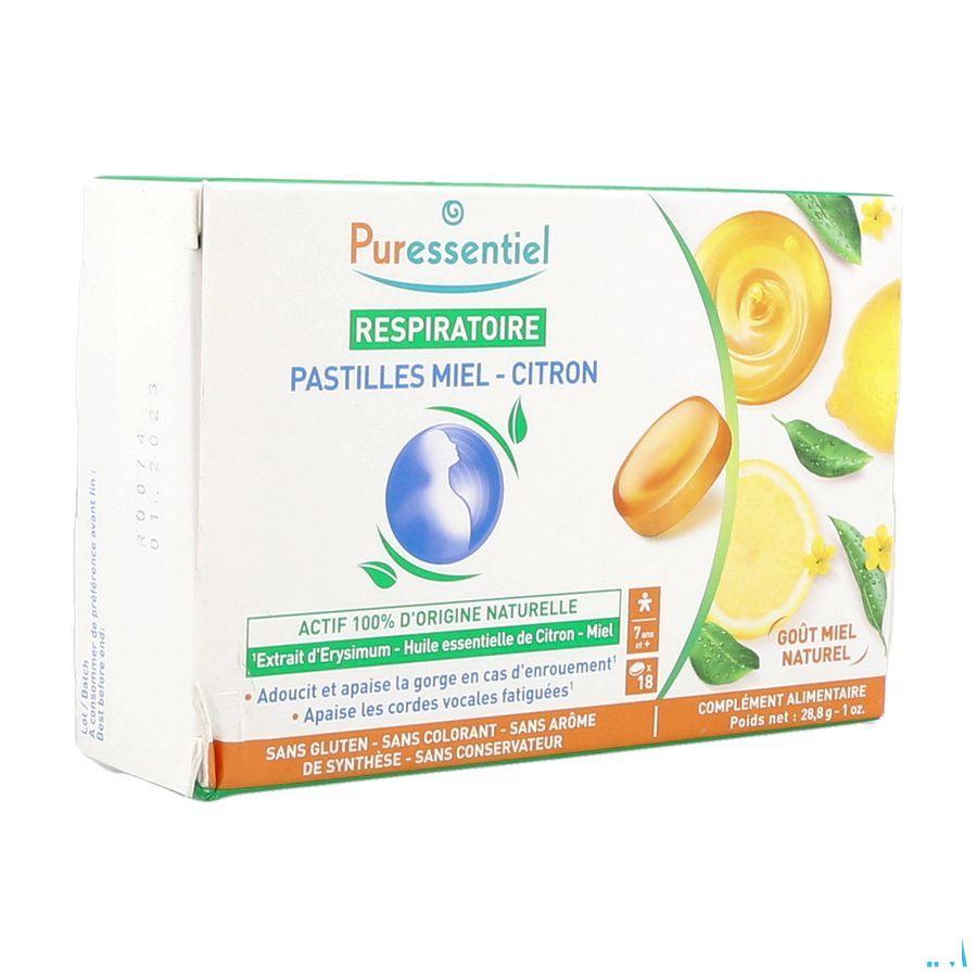 Puressentiel Respiratoire Pastilles Miel Citron 18  -  Puressentiel