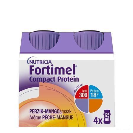 Fortimel Compact Protein Perzik-mango 4x125 ml  -  Nutricia