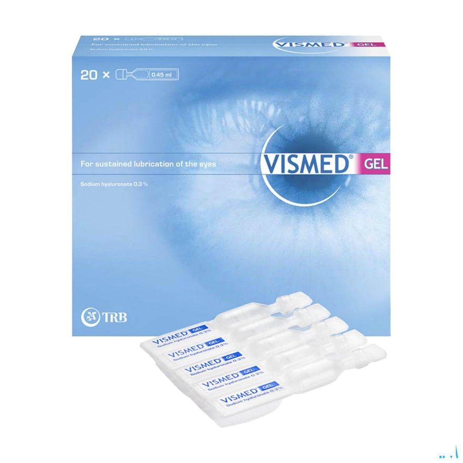 Vismed Gel Bevochtigen Ogen 0,3% Flacon 20 X 0,45 ml