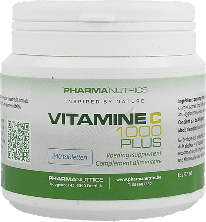 Vitamine C 1000 Bioflavonoid Tabl240 Pharmanutrics  -  Pharmanutrics