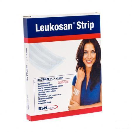 Leukosan Strip Ster 3X 75Mm Blanc 2X 5 7262807