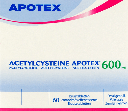 Acetylcysteine Apotex Comprimes Effervescents 60 X 600 mg