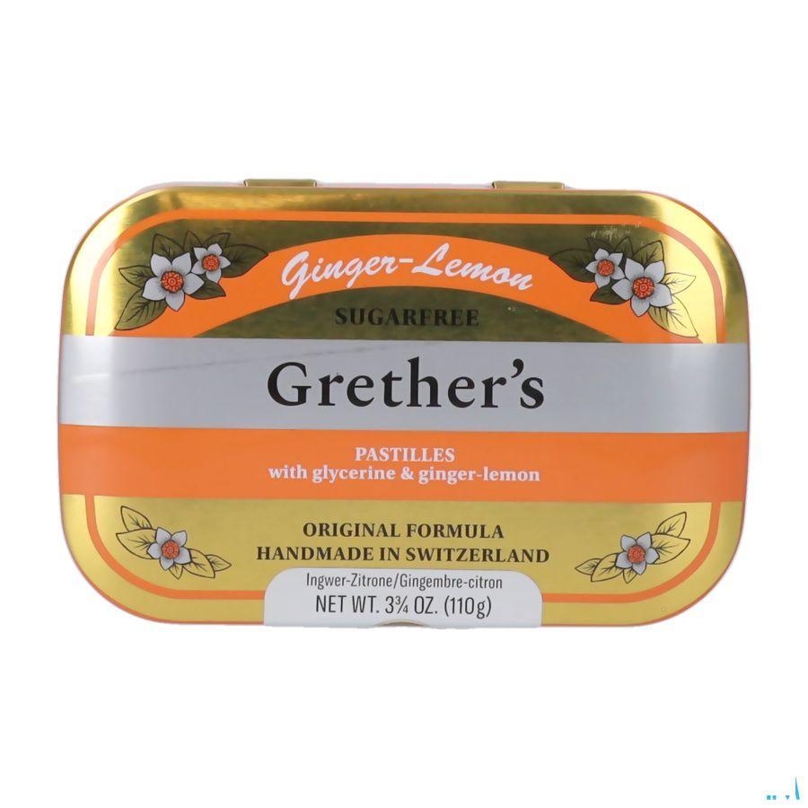Grether'S Suikervrij Pastilles Gember-Citroen 110 g  -  Melisana