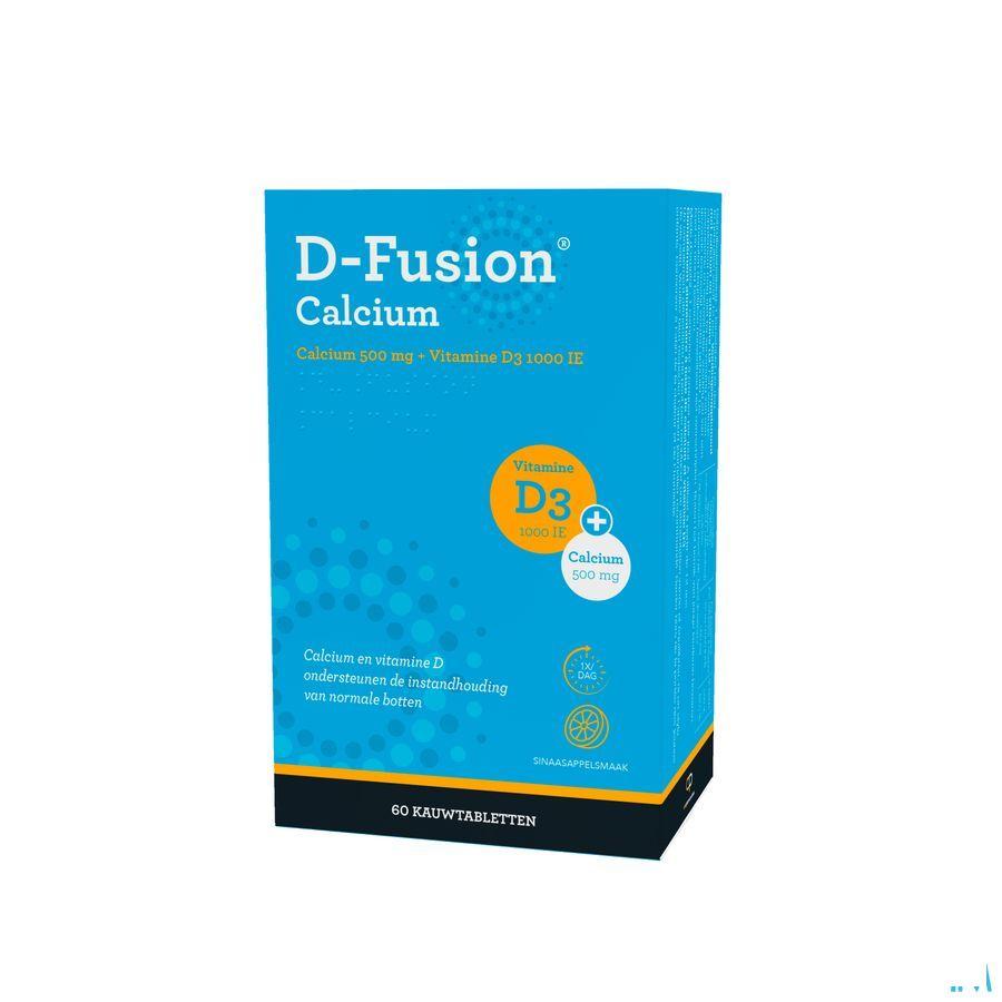 D-Fusion Calcium 500/1000 Kauwtabl 60