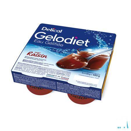 Gelodiet Gelwater Gesuikerd Druif Pot 4x120 gr  -  Bs Nutrition