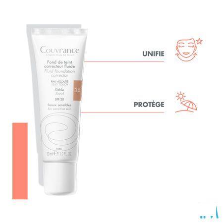 Avene Couvrance Fdt Correct. Fluide 3 Sable 30 ml  -  Avene