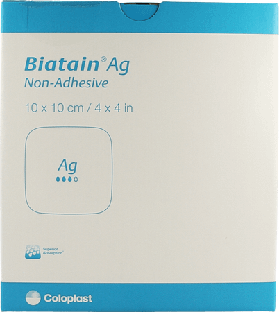 Biatain Ag Pansement Mousse N/adh 10,0x10,0cm 5 39622  -  Coloplast