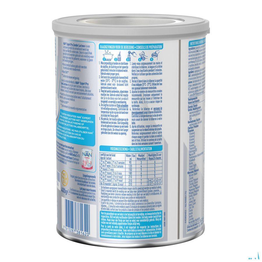 Nan Sans Lactose Pdr 400G  -  Nestle
