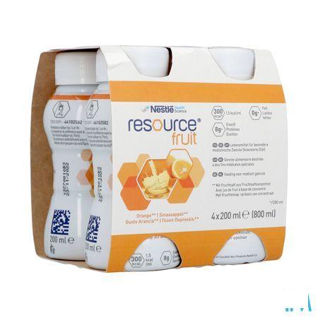 Resource Fruit Sinaasappel 4x200 ml 12415272  -  Nestle