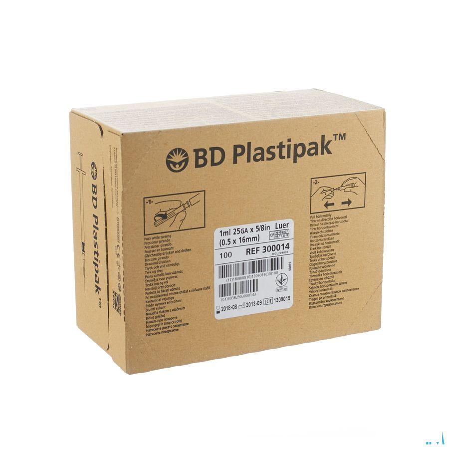 Bd Plastipak Spuit+Nld Tuberc.1  ml 25G 5/8 1 303175