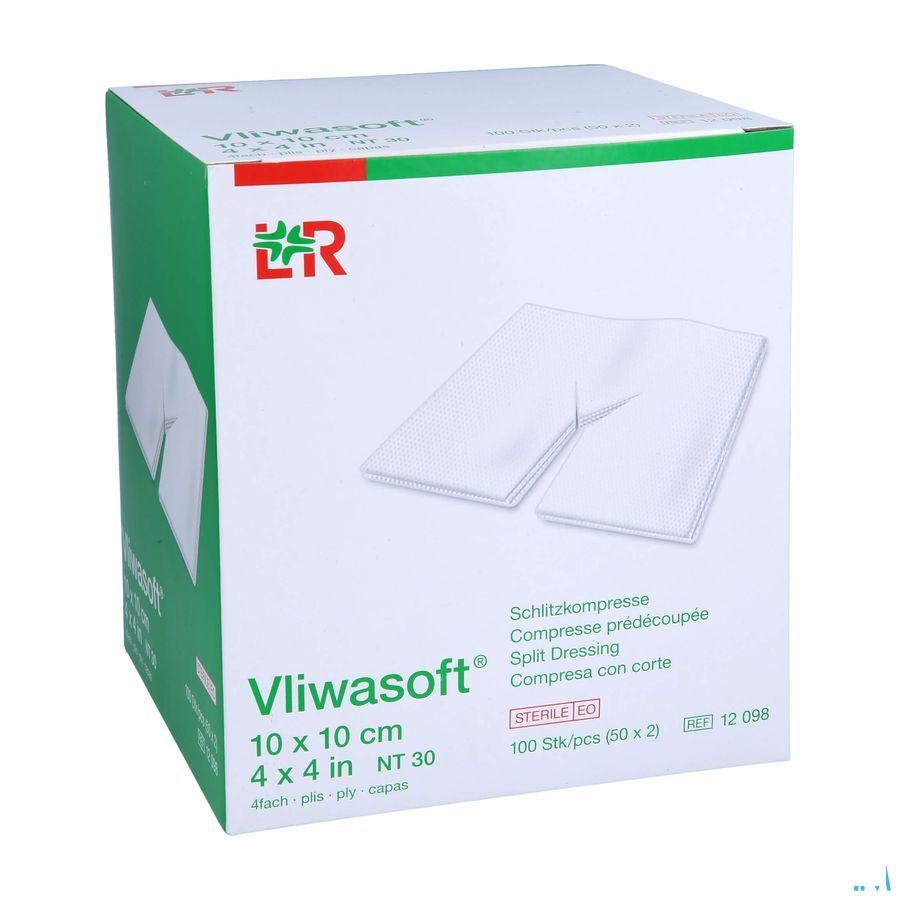 Vliwasoft Compresse Sterile 4Pl + Fente 10X 10Cm 2X50 12098  -  Lohmann & Rauscher