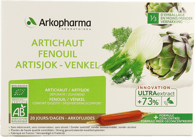 Arkofluide Artisjok Venkel Bio Ampullen 20  -  Arkopharma